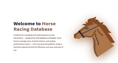 Horse Racing Database System screenshot