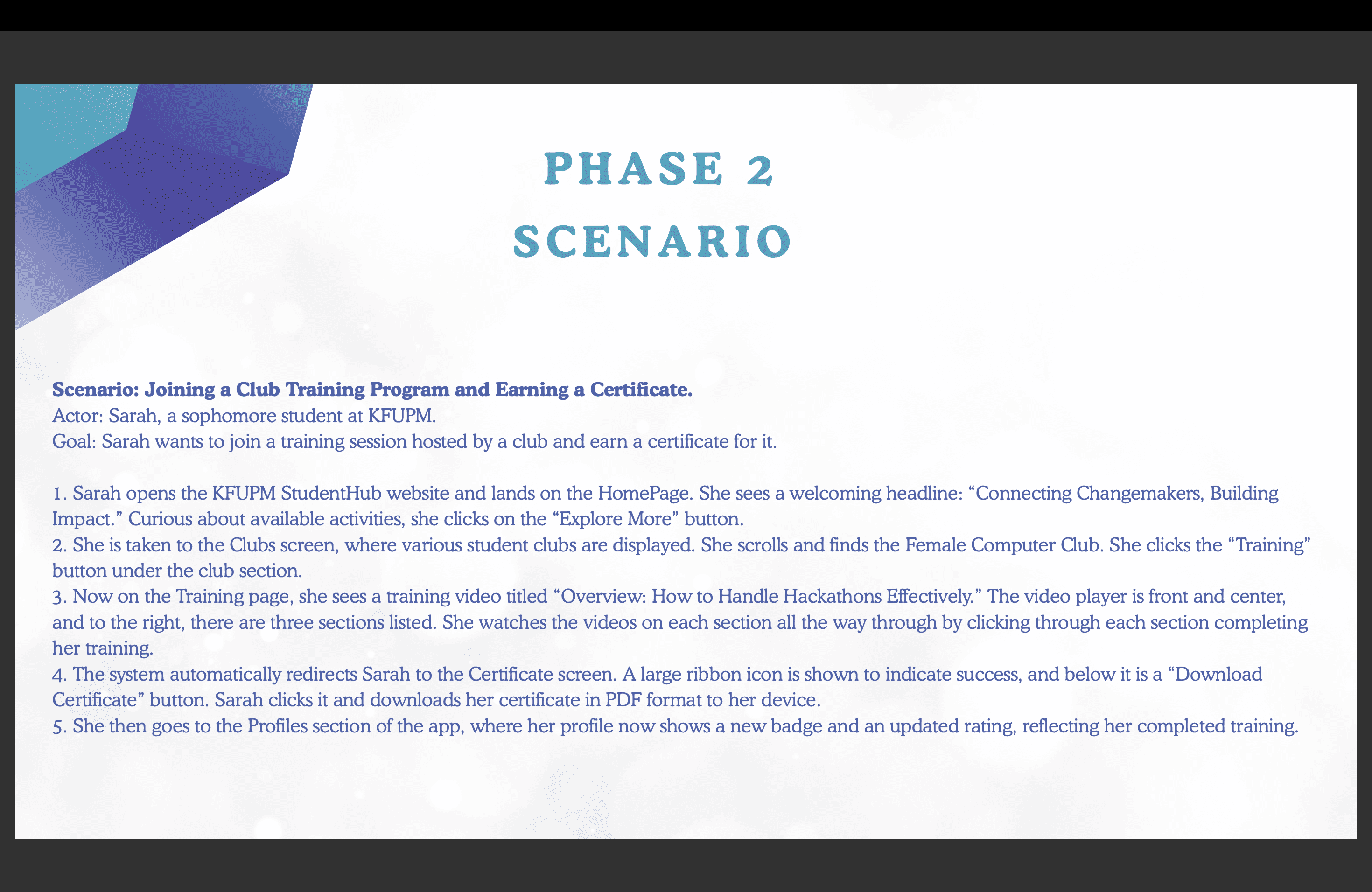 Scenarios