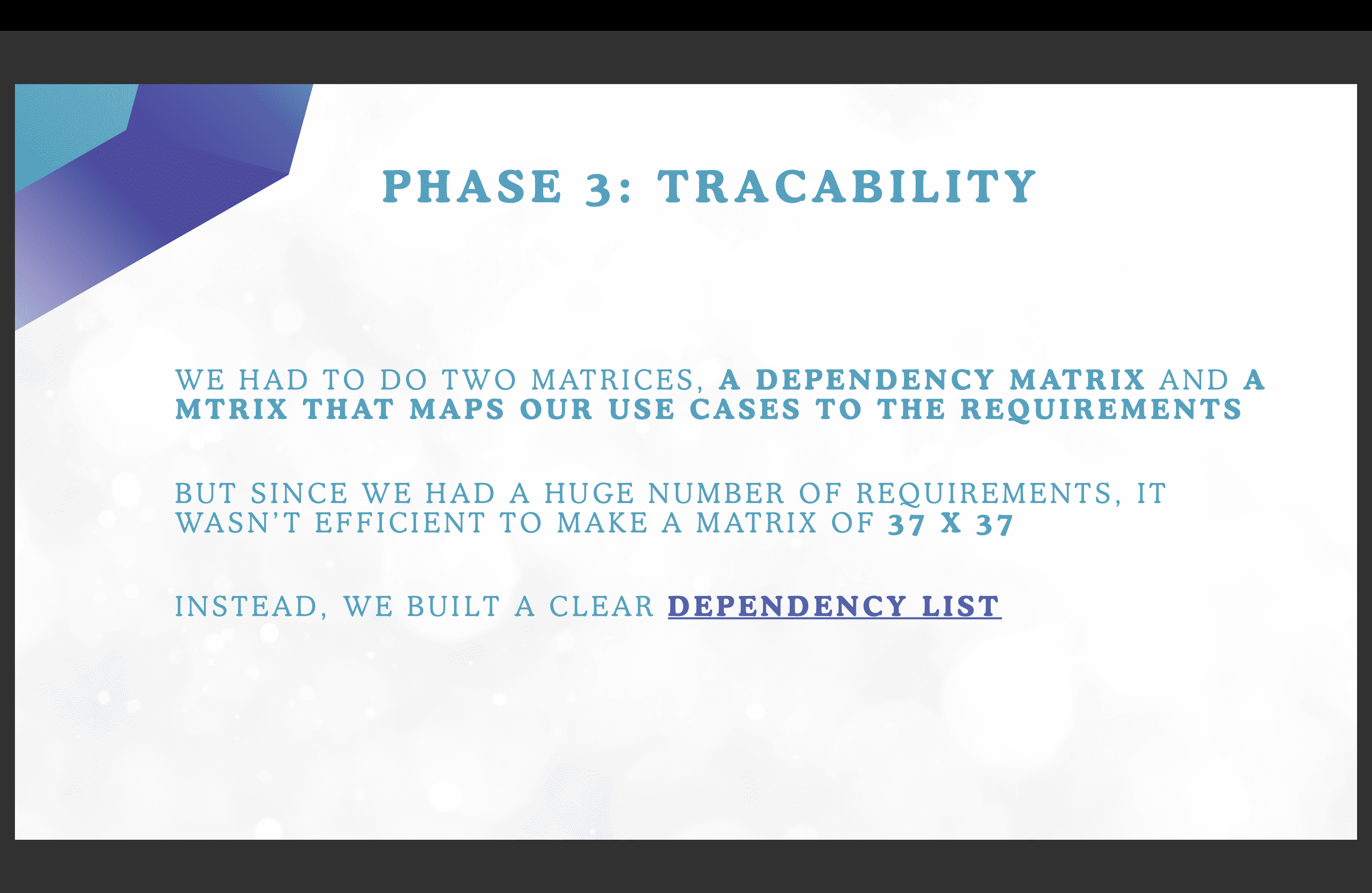 Traceability